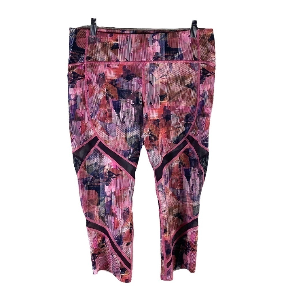 Lululemon On Pace Crop Sun Dazed Multi Pink SZ 12